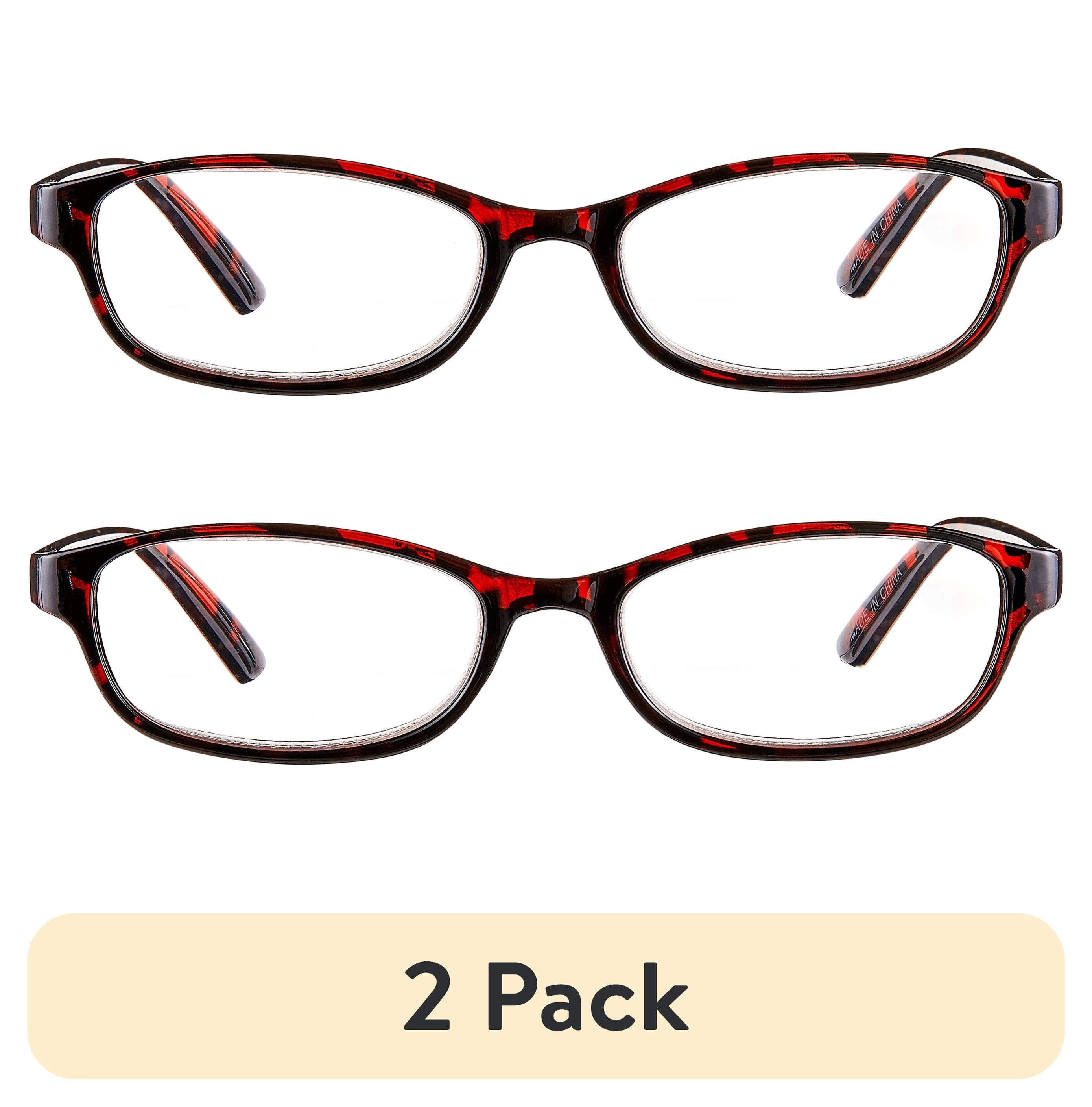 (2 pack) Equate 3-pack Women's Rectangular Reading Glasses Ts-2012, +1.75