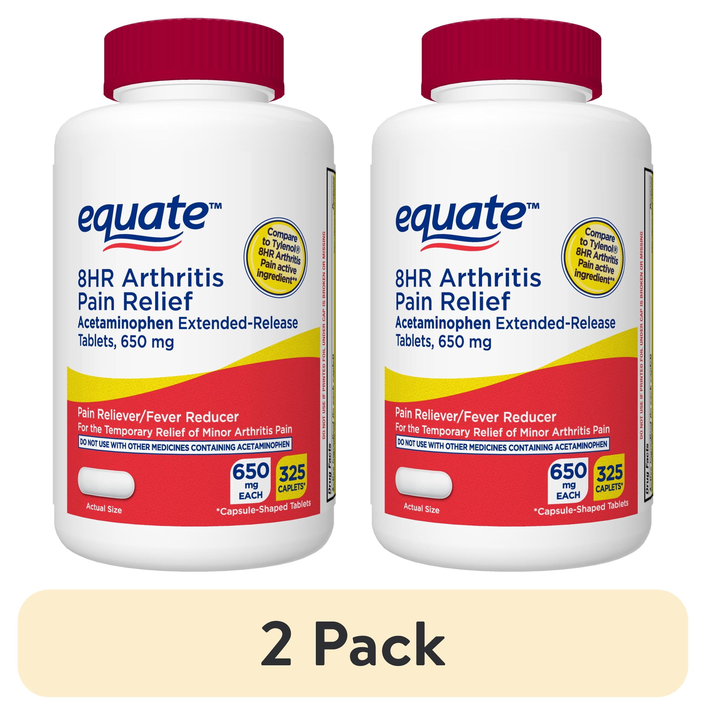(2 pack) Equate Acetaminophen Extended-Release Tablets, 650 mg, Arthritis Pain, 325 Count