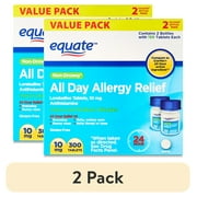(2 pack) Equate Non-Drowsy All Day Allergy Relief Loratadine 10 mg Tablets Antihistamine, 300 Count, Compare to Claritin® 24 Hour Active Ingredient
