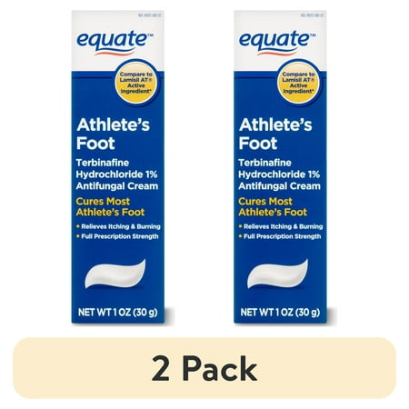 (2 pack) Equate Athlete's Foot Antifungal Cream, 1 oz