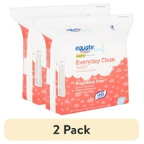 (2 pack) Equate Baby Everyday Clean Wipes, Fragrance Free, 240 Wipes, Compare to Huggies Wipes®