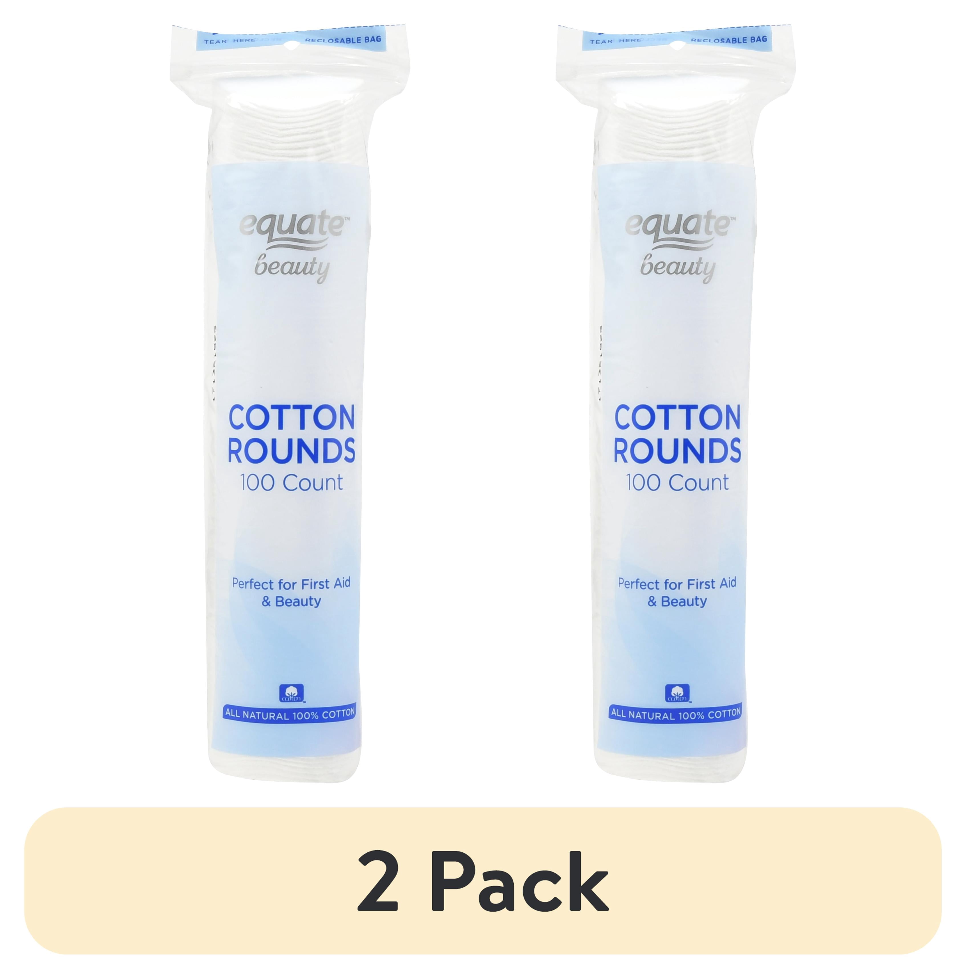 (2 pack) Equate Beauty Cotton Rounds, 100 Count
