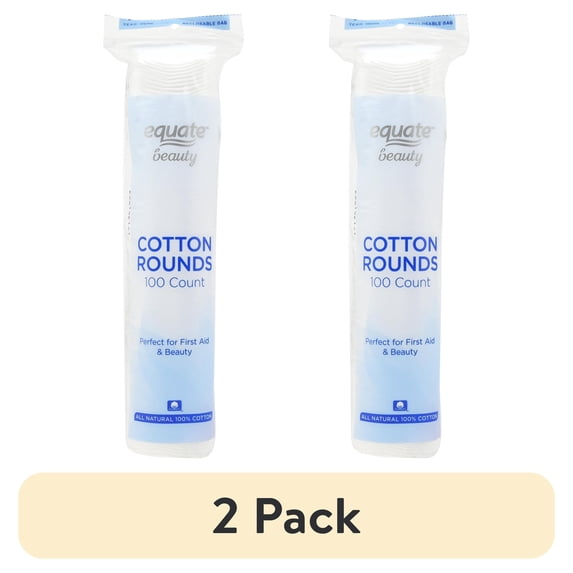 (2 pack) Equate Beauty Cotton Rounds, 100 Count