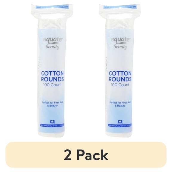 (2 pack) Equate Beauty Cotton Rounds, 100 Count