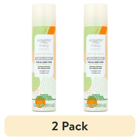 (2 pack) Equate Beauty Light & Fresh Dry Shampoo, 10.1 fl oz