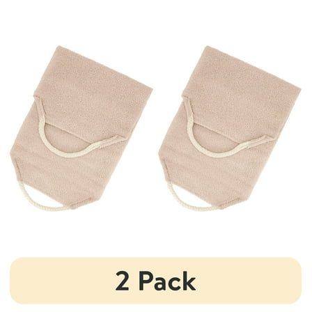 (2 pack) Equate Beauty Stretch Washcloth for Exfoliating and Cleansing, Assorted Colors