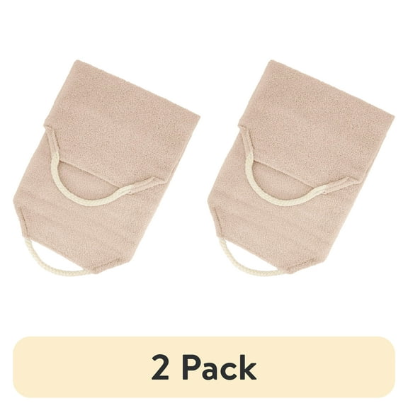 (2 pack) Equate Beauty Stretch Washcloth for Exfoliating and Cleansing, Assorted Colors