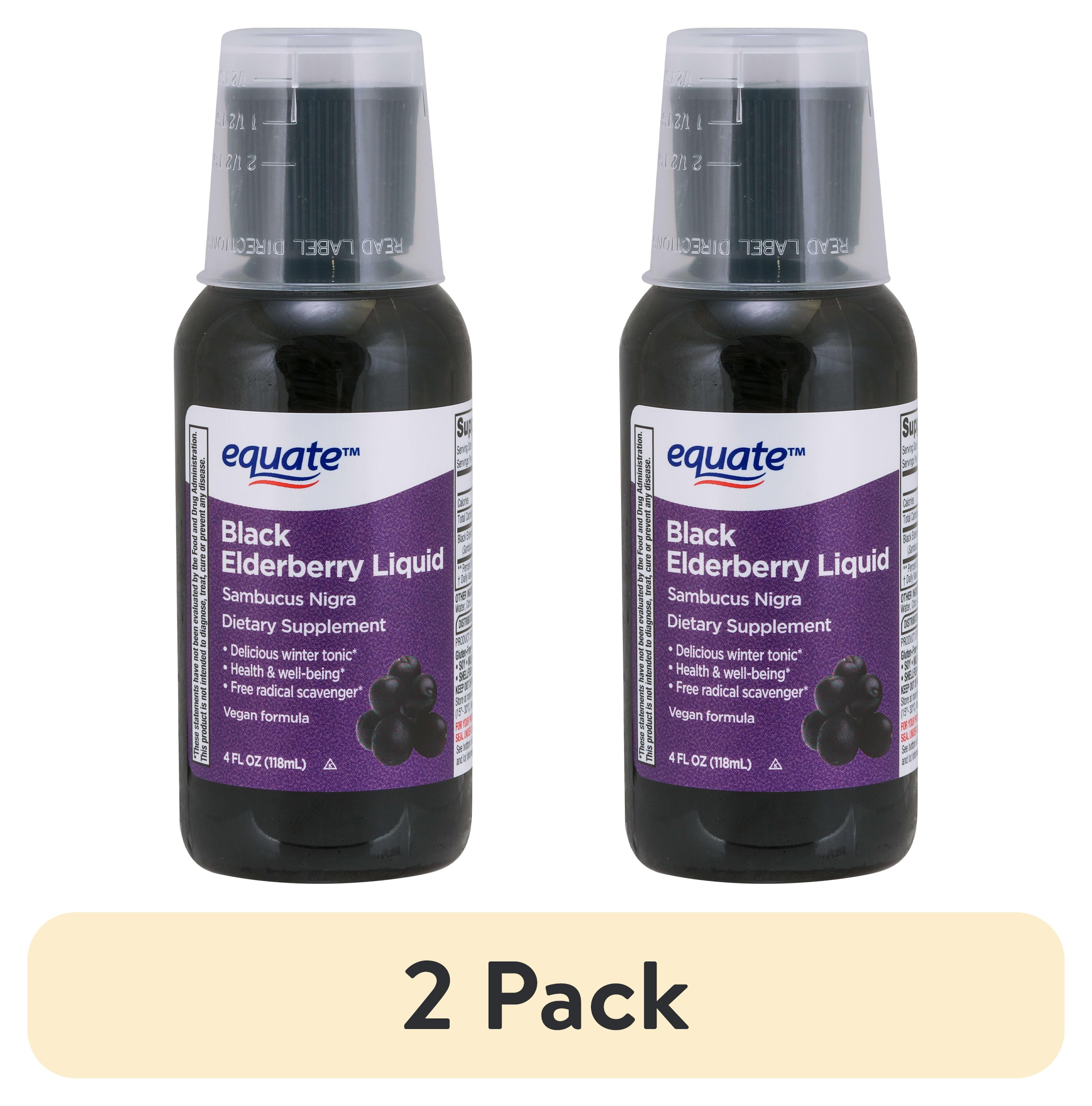 Equate, Black Elderberry Liquid, 4 - Ounces HSA/FSA Eligible - Walmart.com