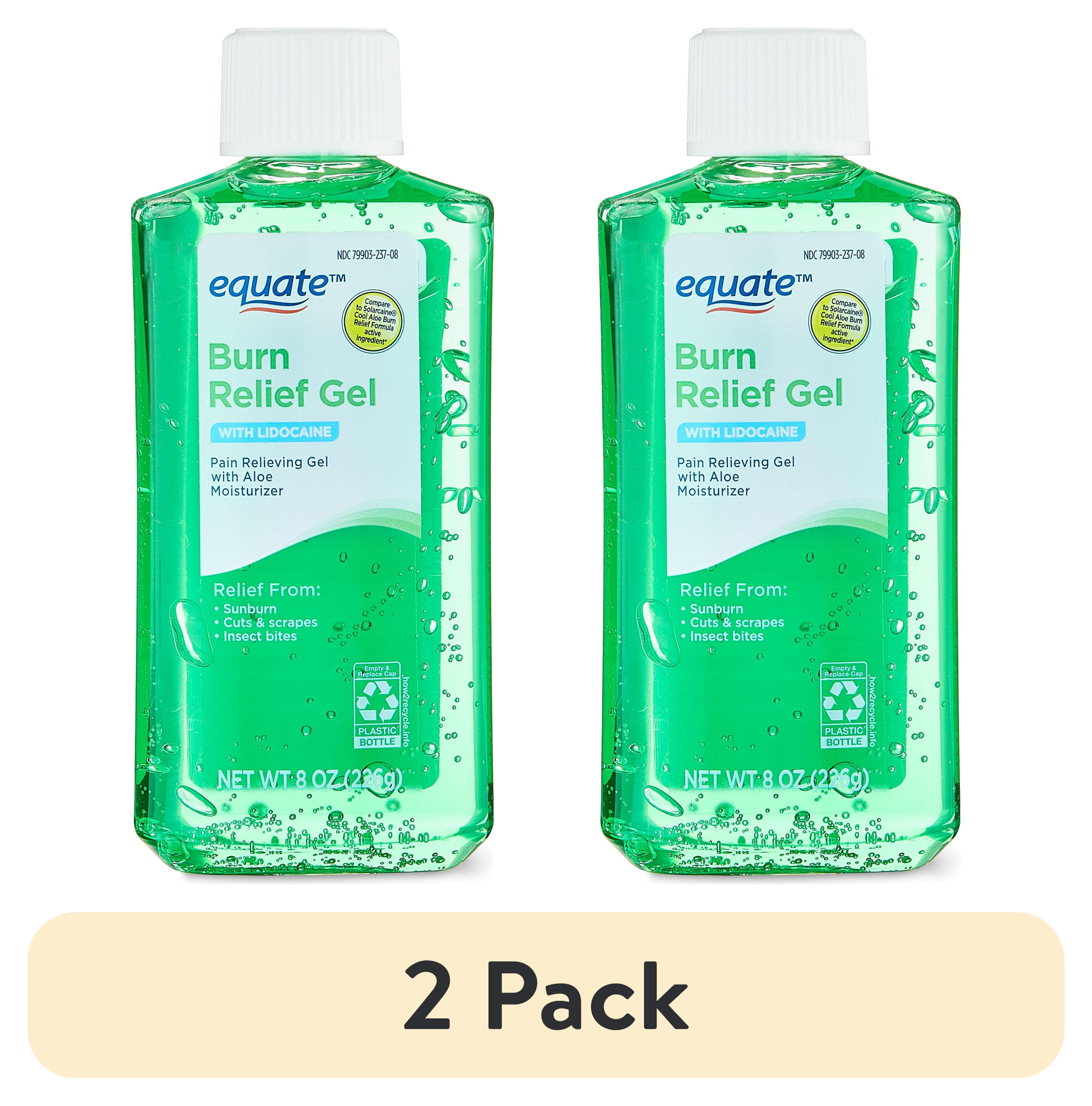(2 pack) Equate Burn Relief Gel with Lidocaine, 8 oz