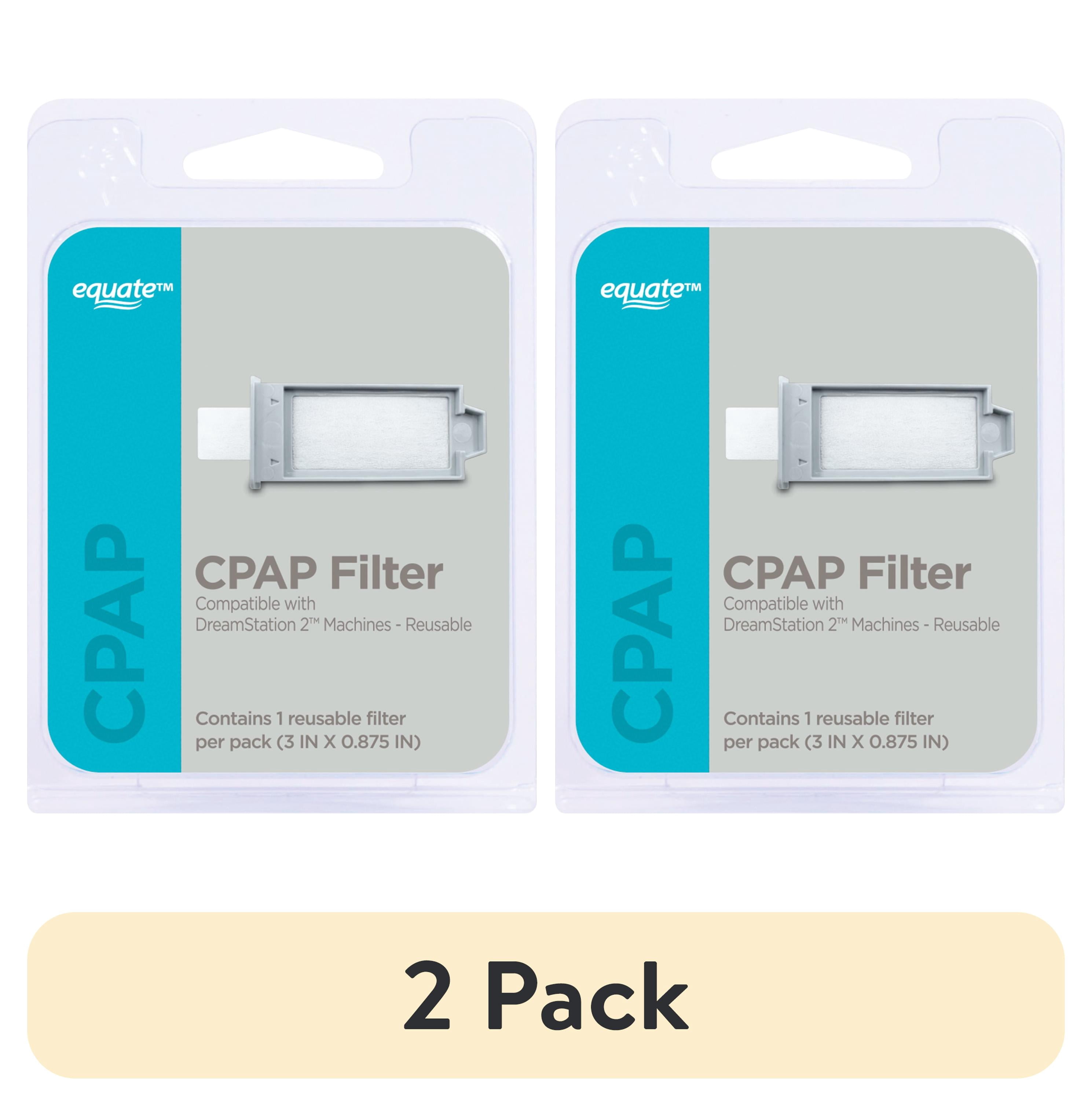 (2 pack) Equate CPAP Filters for Dreamstation 2™  - Reusable, Measuring 3 in x 0.875 in, 1 Count