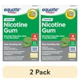 thumbnail image 1 of (2 pack) Equate Coated Nicotine Polacrilex Gum 4 mg, Mint Flavor, 100 Count, Compare to Nicorette® Gum Active Ingredient, 1 of 11