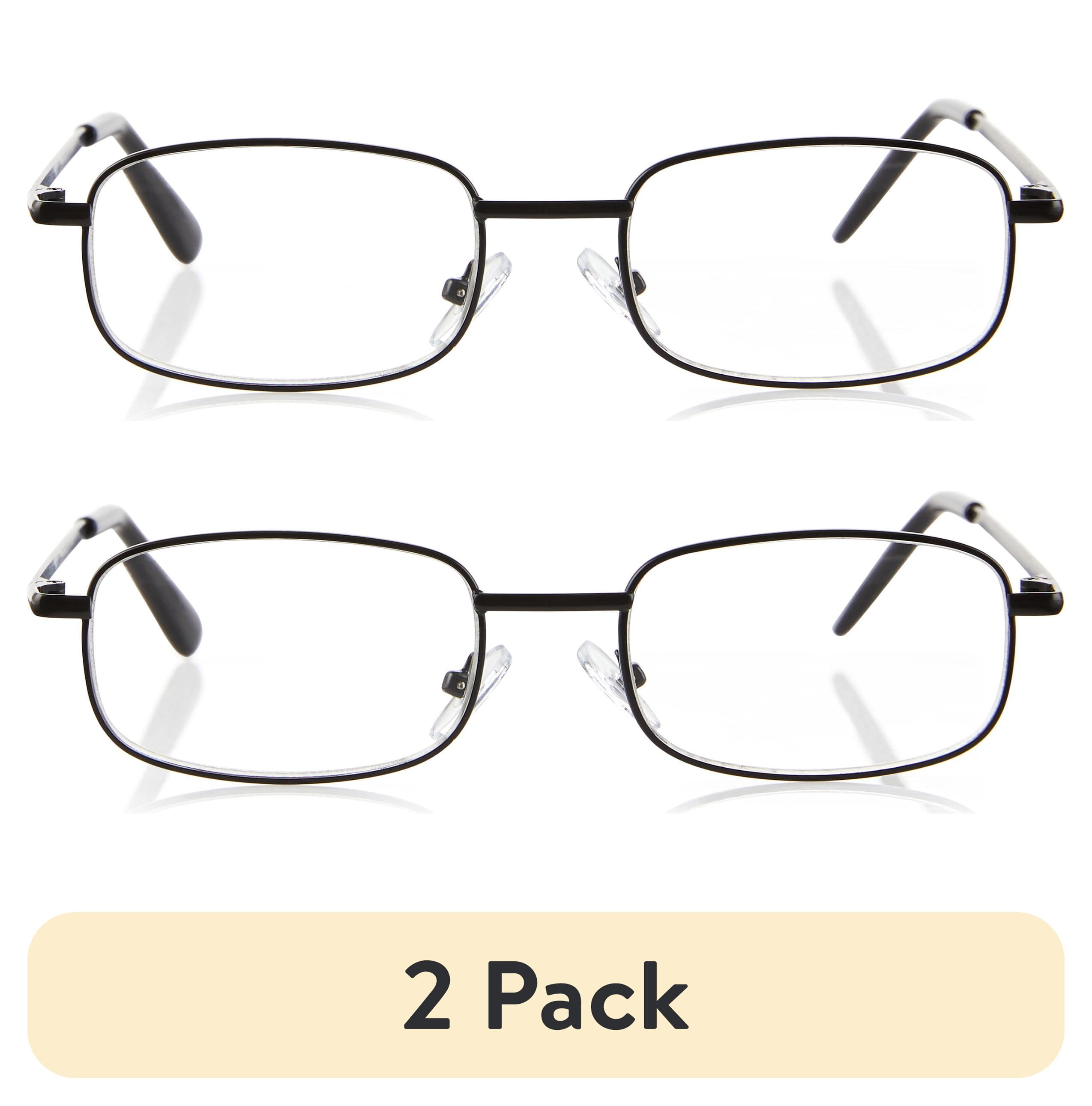 (2 pack) Equate Council Value 3-Pack Unisex Rectangular Reading Glasses, +2.00