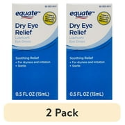 (2 pack) Equate Dry Eye Relief Lubricant Eye Drops, 0.5 fl oz, Compare to Bausch + Lomb Advanced Eye Relief Dry Eye