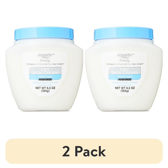 (2 pack) Equate Dry Skin Cream, 6.5 oz