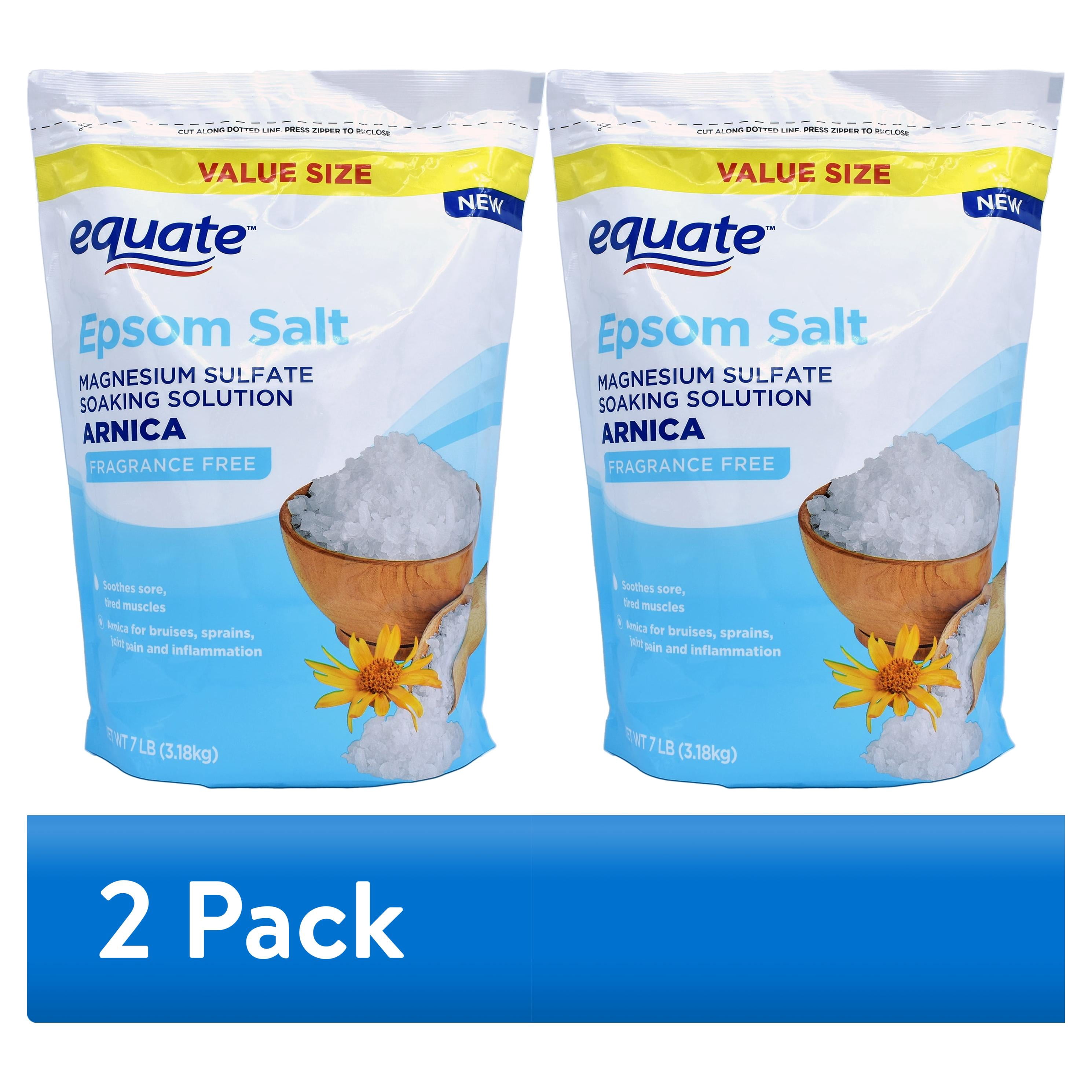(2 pack) Equate Epsom Salt Soaking Solution with Arnica, 7 lbs