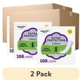 thumbnail image 1 of (2 pack) Equate Extra Protection Everyday Panty Liners, Long Length, Unscented, Compare to Always® (216 Total Count - 2 packs of 108 count each), 1 of 12
