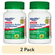 (2 pack) Equate Extra Strength Headache Relief Acetaminophen, Aspirin, and Caffeine Geltabs, 80 Count, Compare to Excedrin® Extra Strength Active Ingredients
