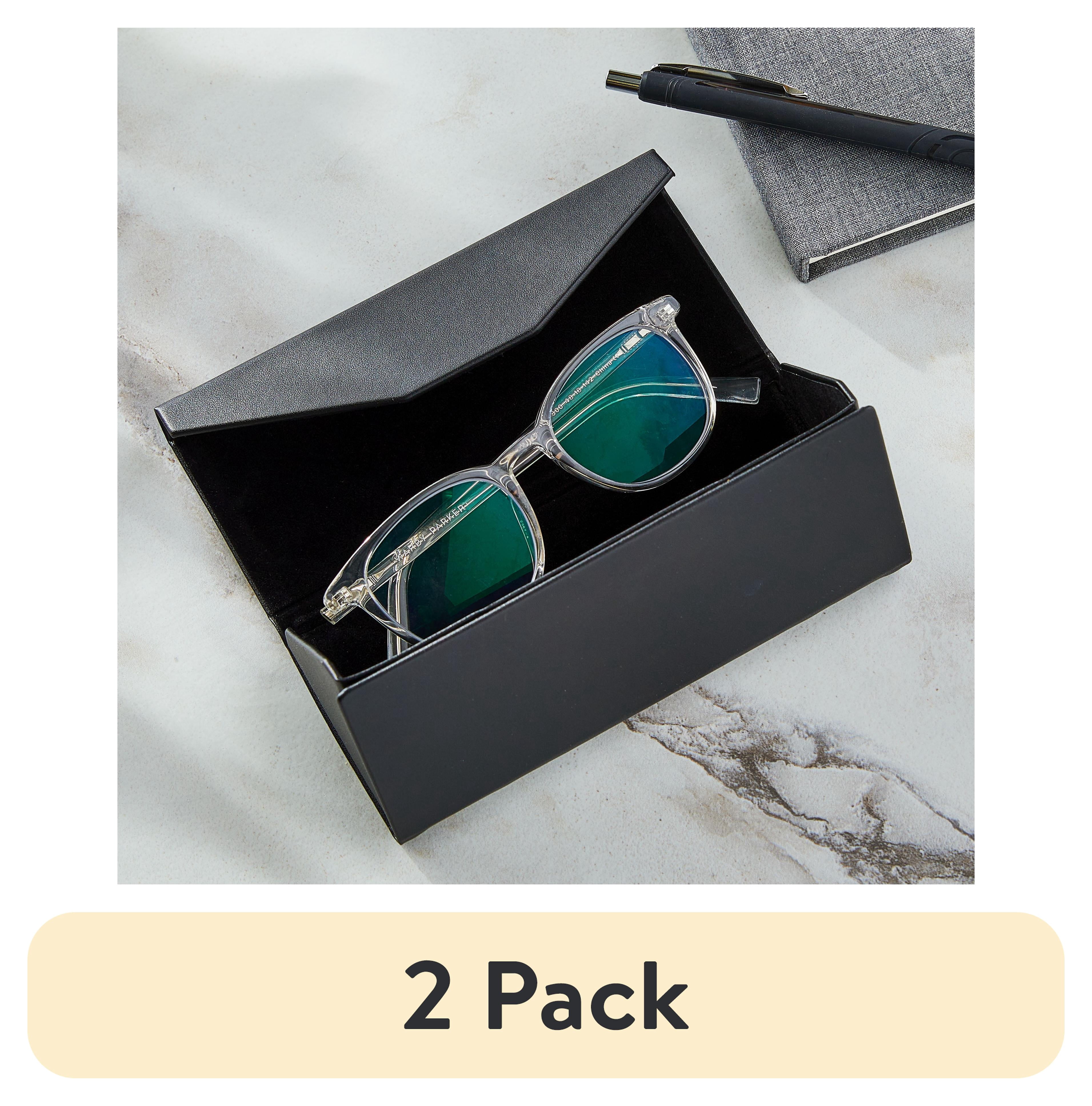 (2 pack) Equate Folding Eyeglass Case, Black, 1 count