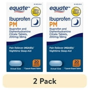 (2 pack) Equate Ibuprofen PM, Pain Reliever (NSAID) and Nighttime Sleep-Aid, 20 Count
