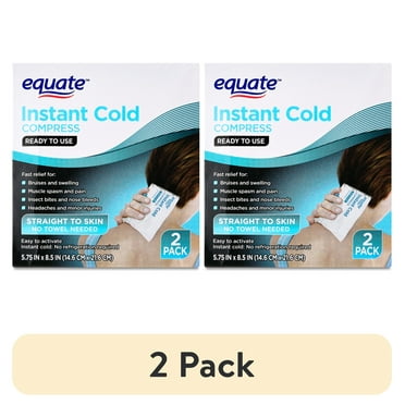 (2 pack) Equate Instant Cold Compress, Ready to Use, 2 Pack