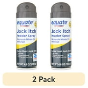 (2 pack) Equate Jock Itch Relief Powder Spray Miconazole Nitrate 2% Antifungal, 4.6 oz, Compare to Lotrimin® AF Active Ingredient