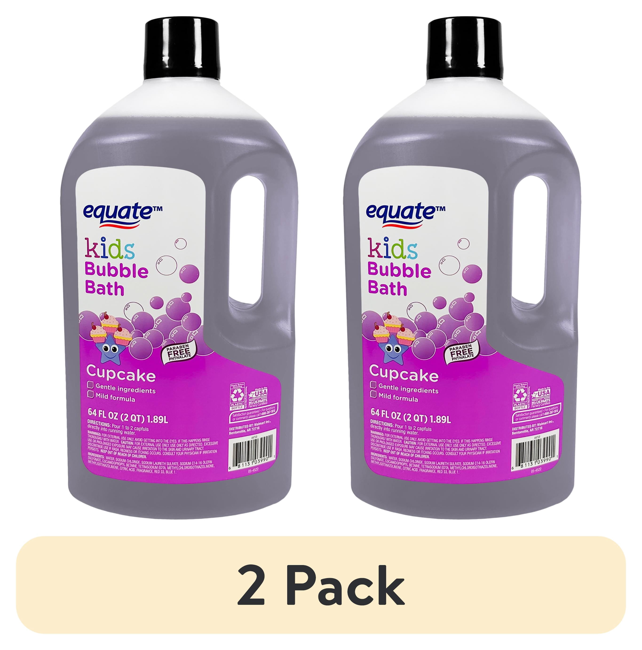 (2 pack) Equate Kids Bubble Bath, Cupcake, 64 fl oz