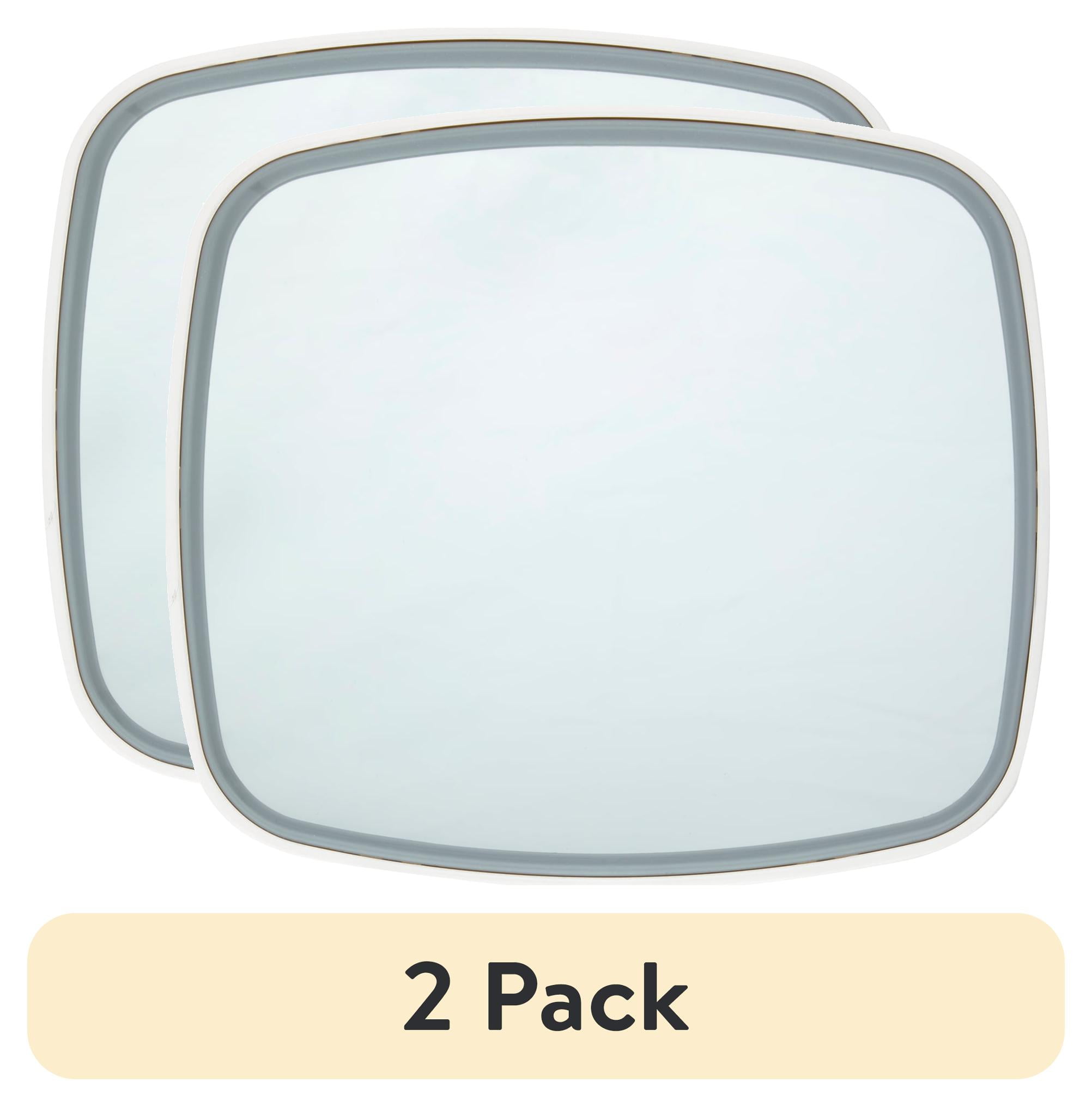 (2 pack) Equate Large Hand Face Mirror Also with 3X and 5X Magnification, White, Size 12.45" x 8.85" x 0.32", 1 Count