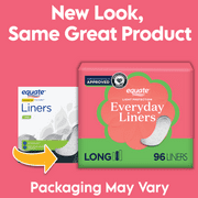 (2 pack) Equate Light Protection Everyday Panty Liners, Long Length, 96 Count