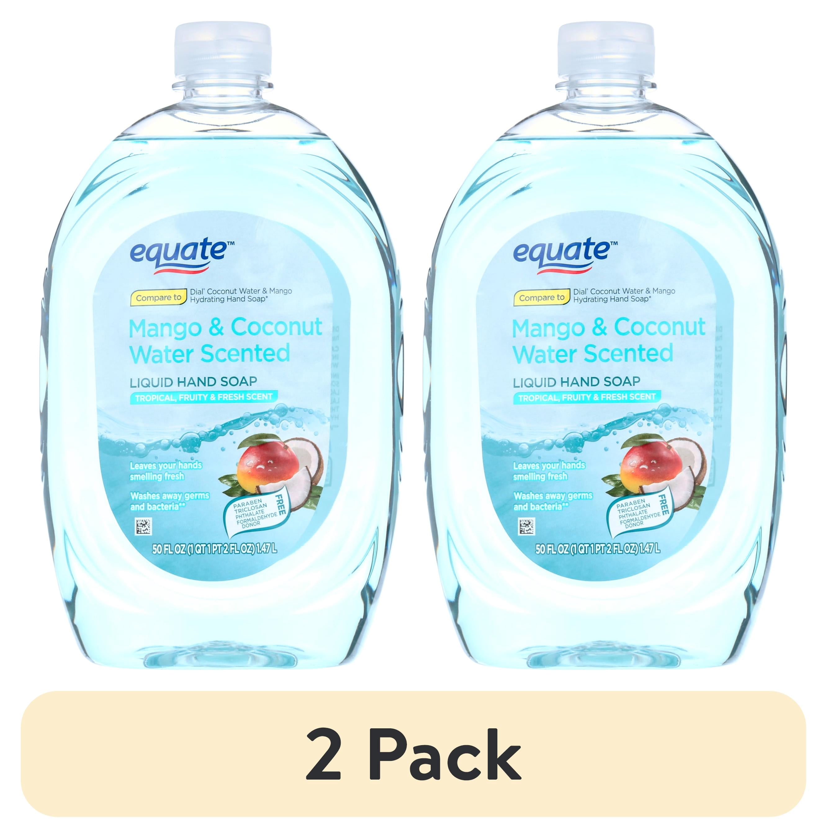 (2 pack) Equate Liquid Hand Soap, Mango and Coconut Water, 50 fl oz