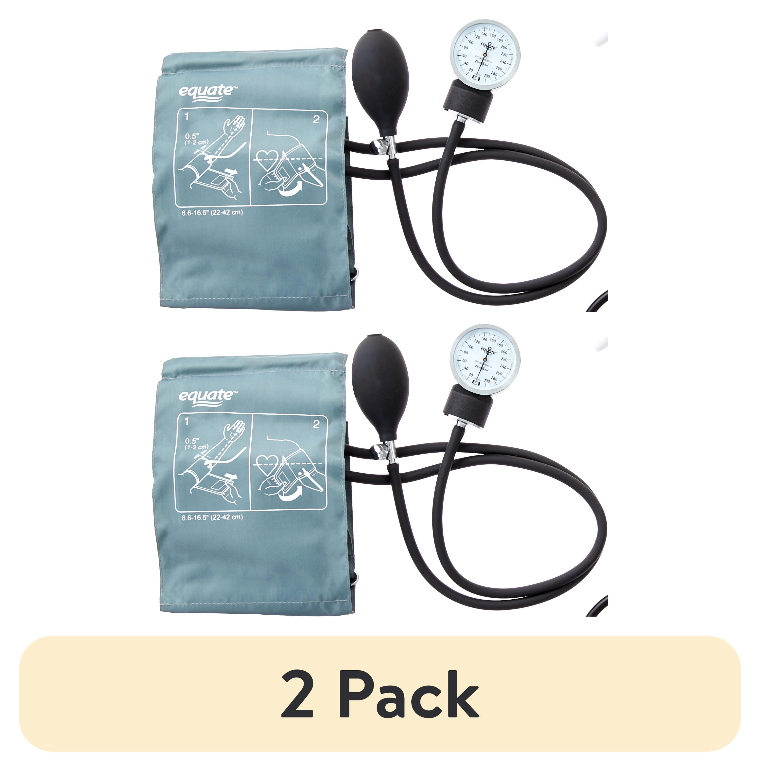 (2 pack) Equate Manual Blood Pressure Cuff, Professional Aneroid Sphygmomanometer, Stethoscope & Adult Cuff (25-36cm / 10-14" Range)