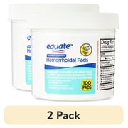 (2 pack) Equate Medicated Cool Relief Hemorrhoidal Pads, 100 Count