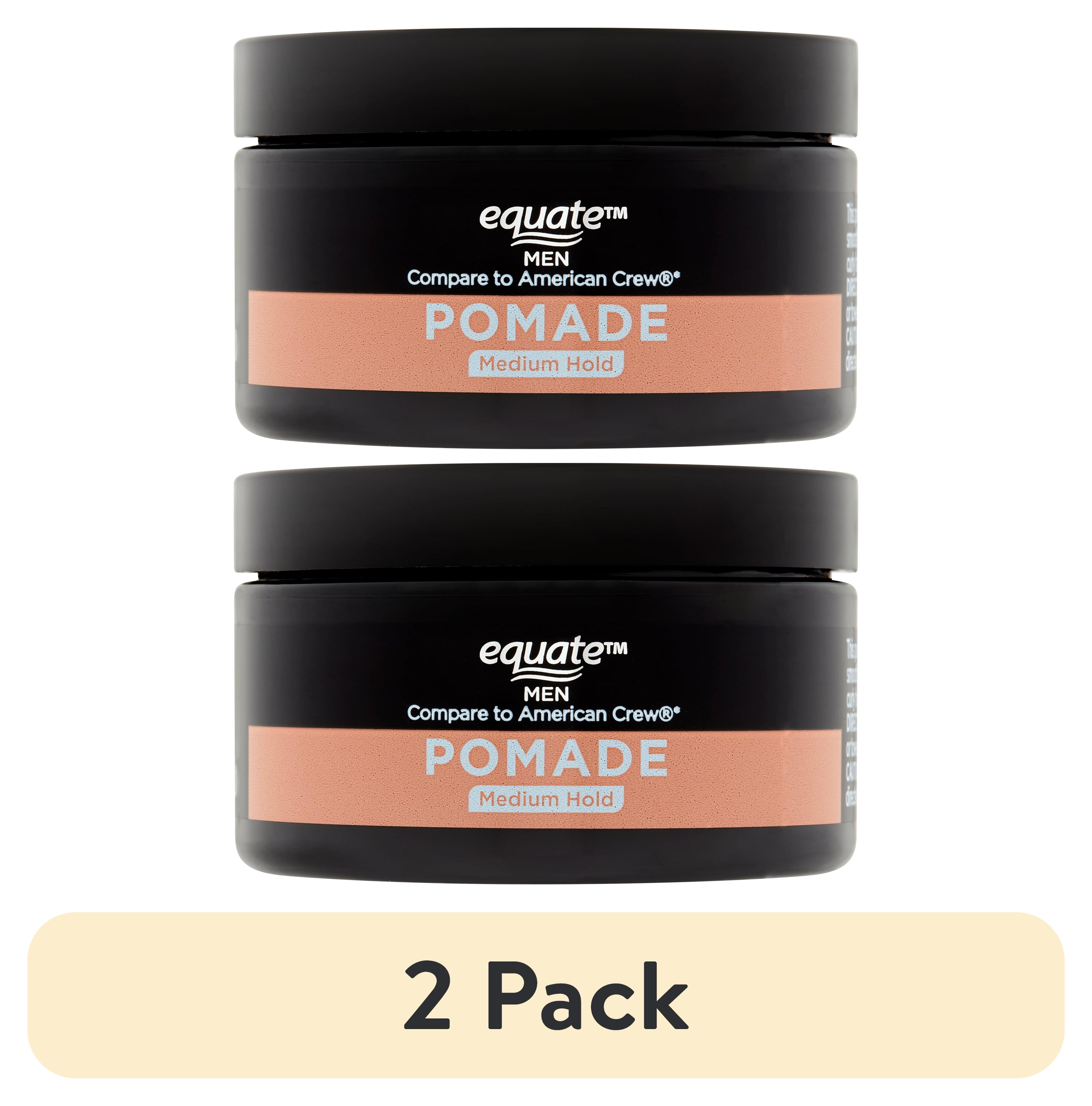 (2 pack) Equate Men Shine Enhancing Medium Hold Hair Pomade for All Hair Types, 3.8 oz