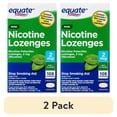 thumbnail interactive-video image 1 of (2 pack) Equate Mini Nicotine Lozenges 2 mg, Mint Flavor, 108 Count – Stop Smoking Aid, Compare to Nicorette®, 1 of 12