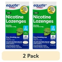 (2 pack) Equate Nicotine Polacrilex Lozenge 2 mg, Mint Flavor, Stop ...