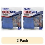 2 pack Equate Reusable Multi-Purpose Gel Bead Pack 4.5" x 7.75" for Hot or Cold Therapy