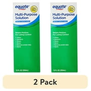 2 pack Equate Multi-Purpose Solution for Soft Contact Lenses, 12 fl oz, Compare to Opti-Free Replenish