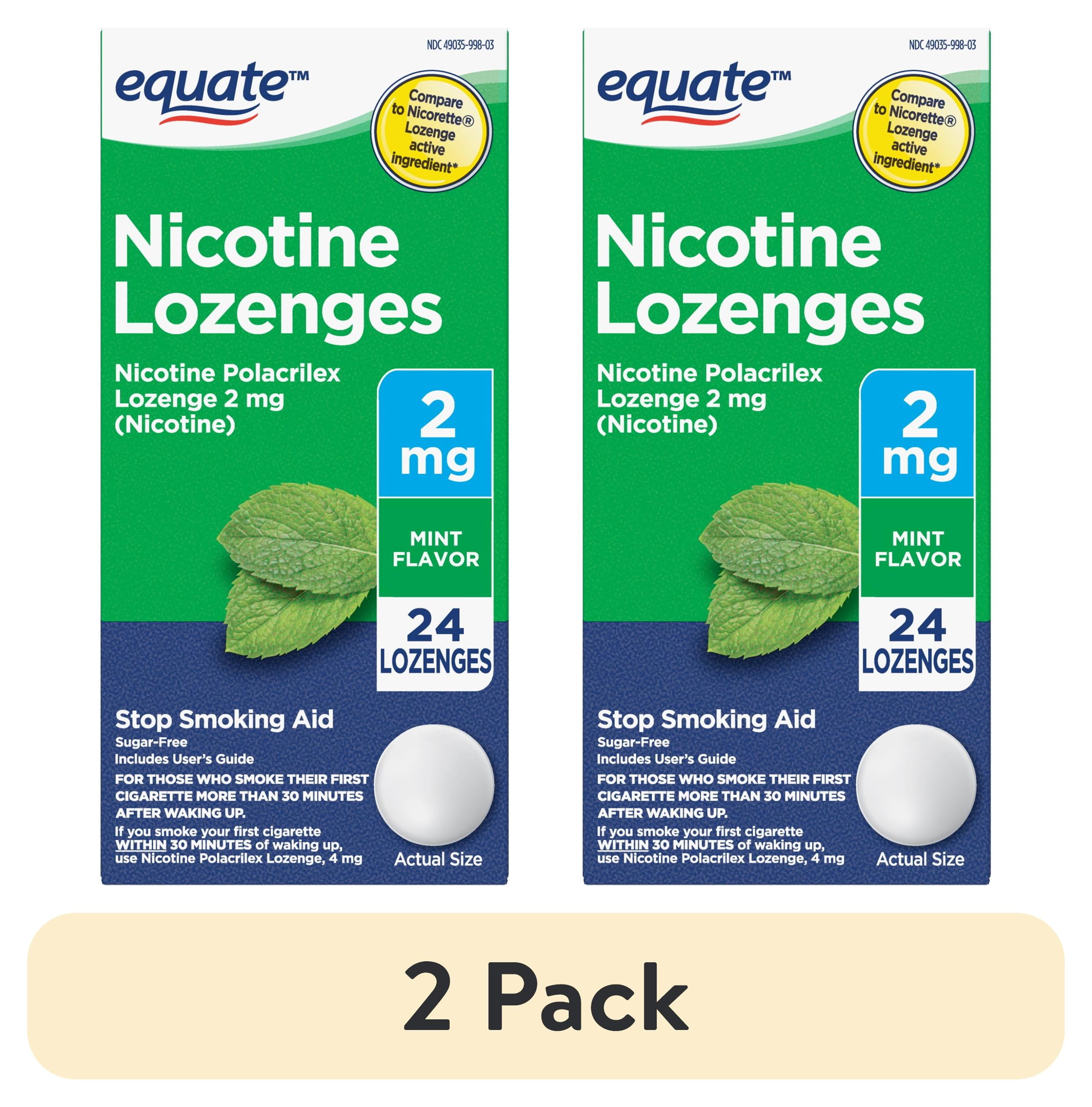 Equate Nicotine Lozenges 4 mg, Mint Flavor, 168 Count – Stop