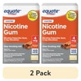 thumbnail image 1 of (2 pack) Equate Nicotine Polacrilex Coated Gum 4 mg, Cinnamon Flavor, Stop Smoking Aid, 100 Count, 1 of 10