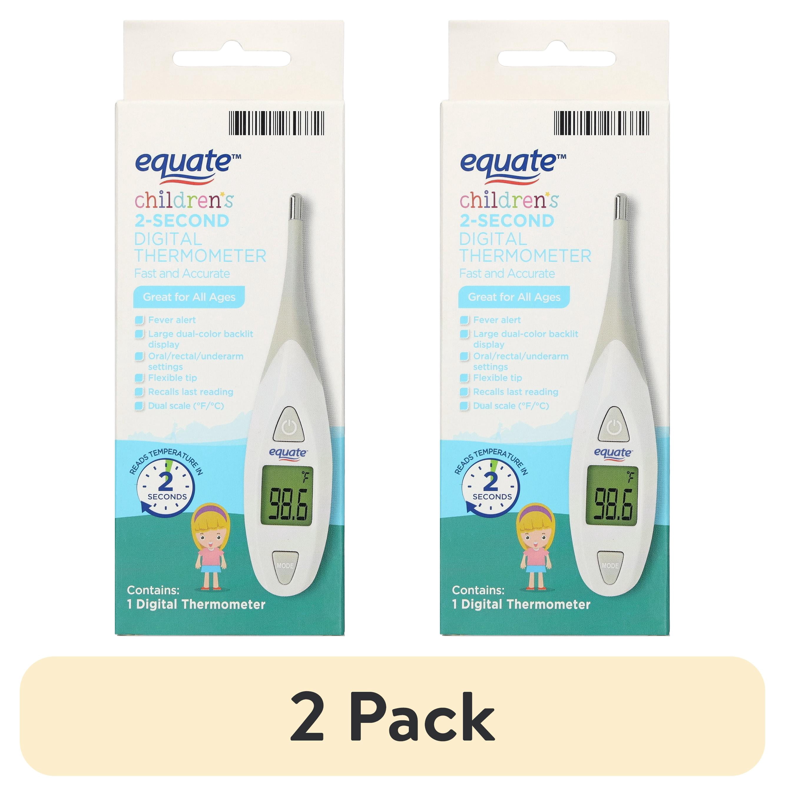 (2 pack) Equate Children's 2-Second Digital Thermometer