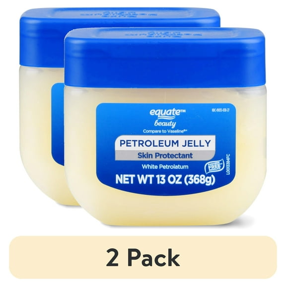 (2 pack) Equate Petroleum Jelly, 13 oz, Compare to Vaseline®