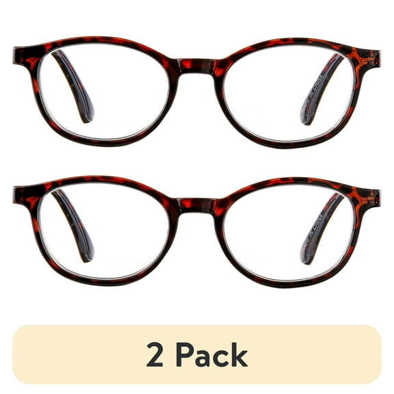 (2 pack) Equate 3-pack Unisex Rectangular Reading Glasses Ts-1011, +2.50