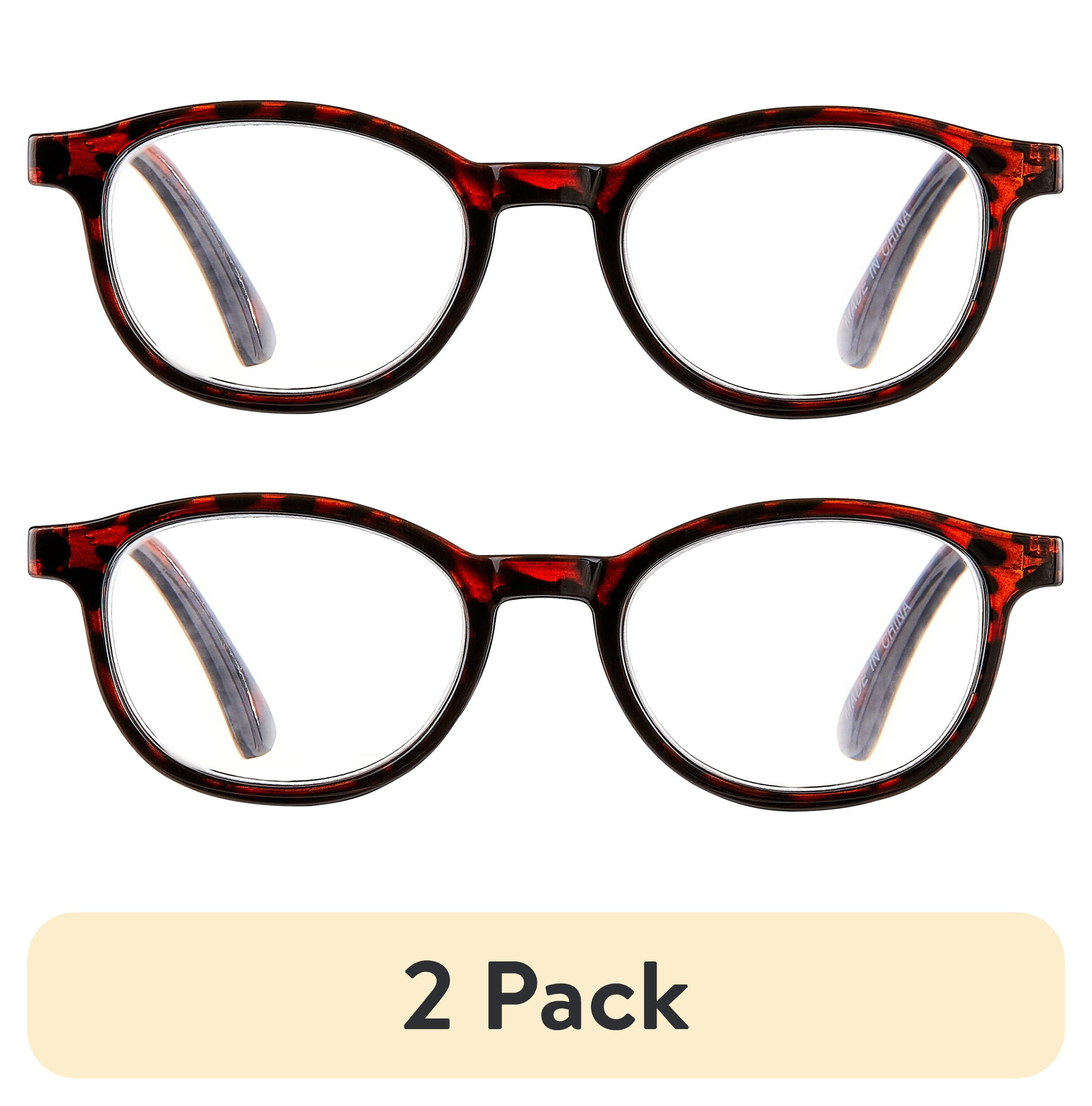 (2 pack) Equate Unisex Rectangular Reading Glasses, Gray/Black/Tortoise, +3.00, 3 Pack