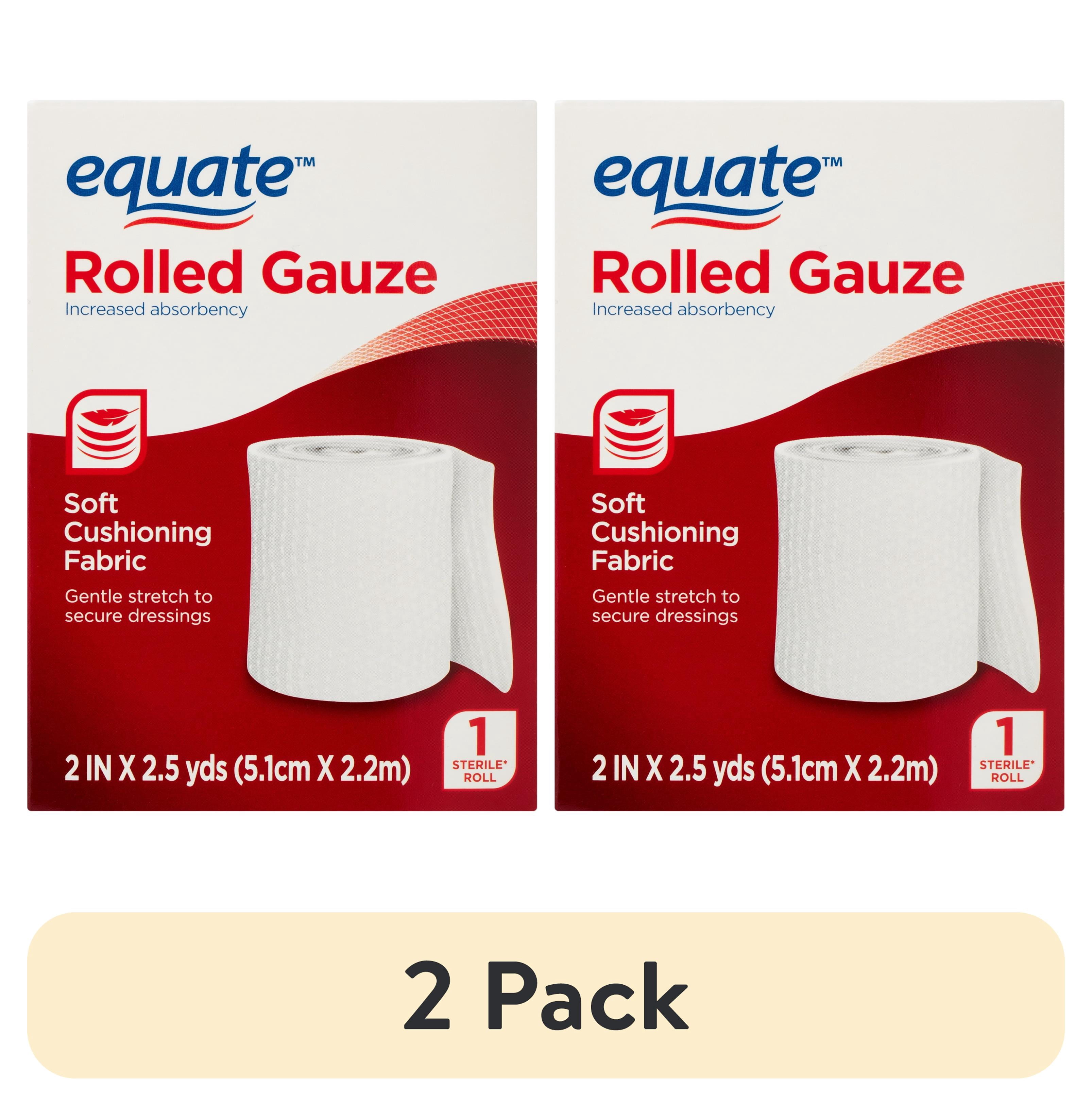 (2 pack) Equate Rolled Gauze, 2 in x 2.5 yds