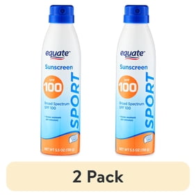 (2 pack) Equate Sport Broad Spectrum Sunscreen, SPF 100, 5.5 oz