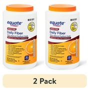 2 pack Equate Sugar-Free Daily Fiber Powder Orange Smooth, 36.8 oz, Compare to Metamucil  4-in-1 Multihealth Fiber
