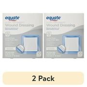 (2 pack) Equate Ultra Absorbent Wound Dressing, 10 Count