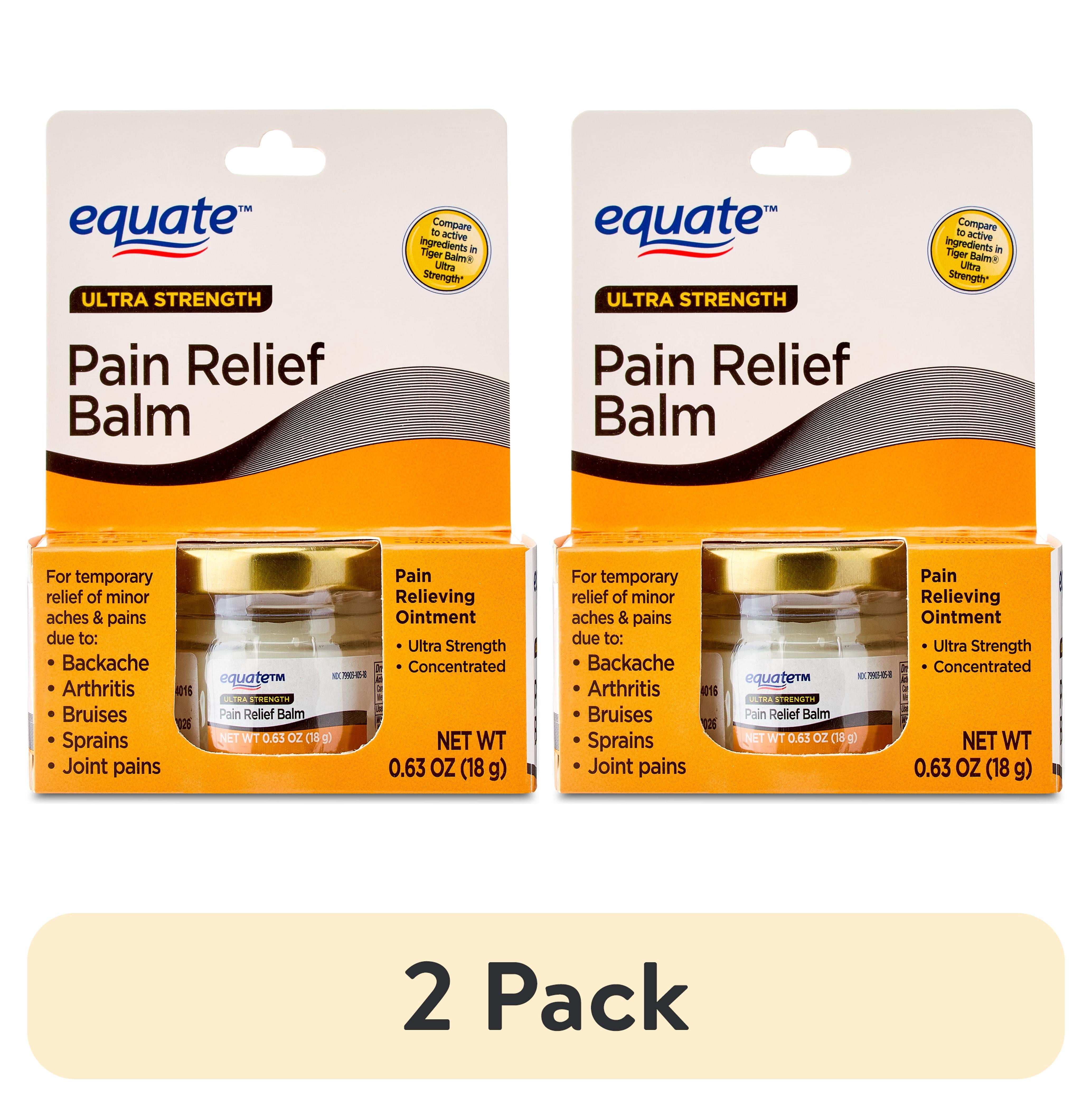 (2 pack) Equate Ultra-Strength Pain Relief Balm, 0.63 oz, Comparable to Tiger Balm Ultra