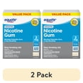 thumbnail image 1 of (2 pack) Equate Uncoated Nicotine Gum 2 mg, Original Flavor, 220 Count – Stop Smoking Aid, 1 of 10