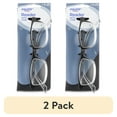 thumbnail image 1 of (2 pack) Equate Unisex Full Rim Reading Glasses, Plastic Lens, Black/Clear, with Case, +3.25 Magnification, 1 of 11