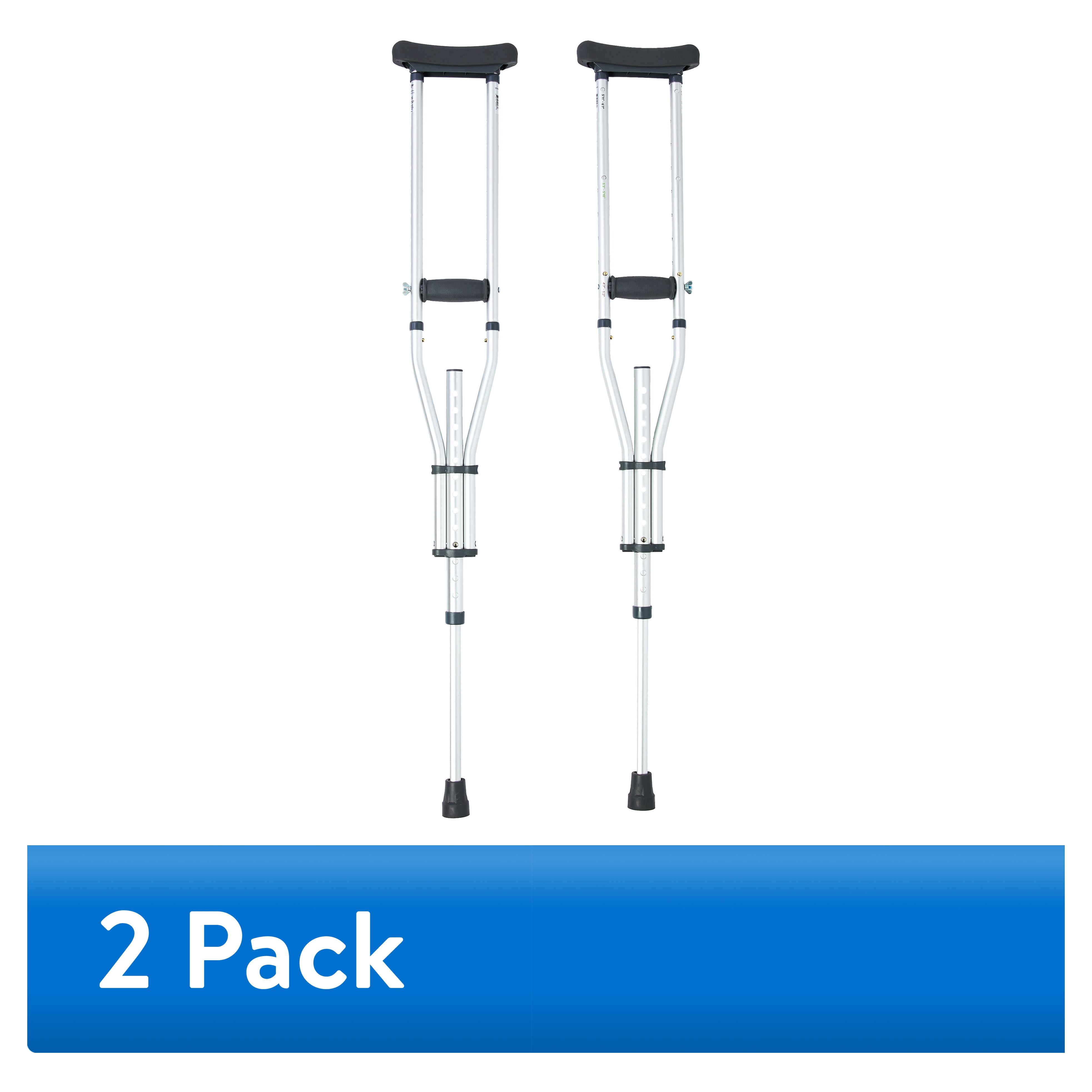 (2 pack) Equate Universal Crutches – Adjustable Walking Support for Adults